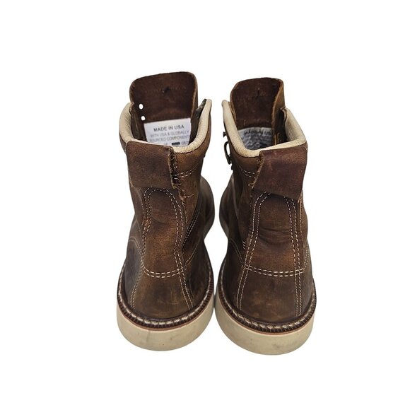 Thorogood Men's 6" 814-4203 USA Wedge Sole Soft Toe Boot Brown Size 10 2E - Picture 3 of 8